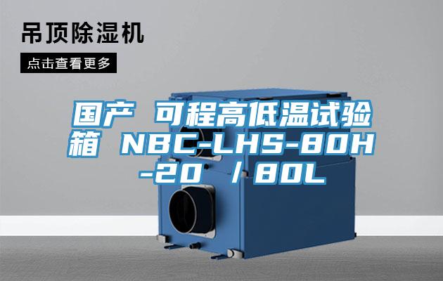 國(guó)產(chǎn) 可程高低溫試驗(yàn)箱 NBC-LHS-80H -20℃／80L