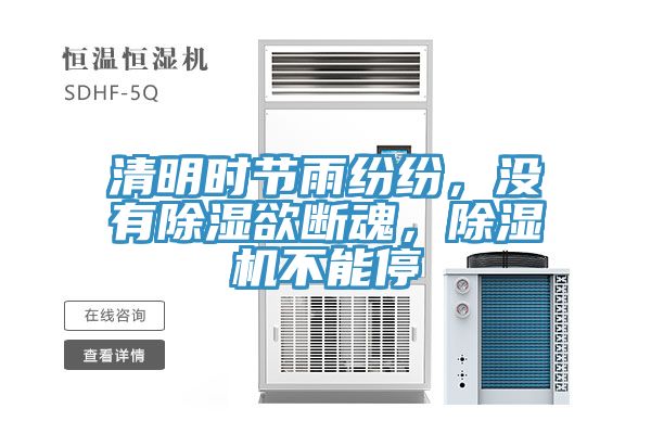 清明時節雨紛紛,沒有除濕欲斷魂,除濕機不能停